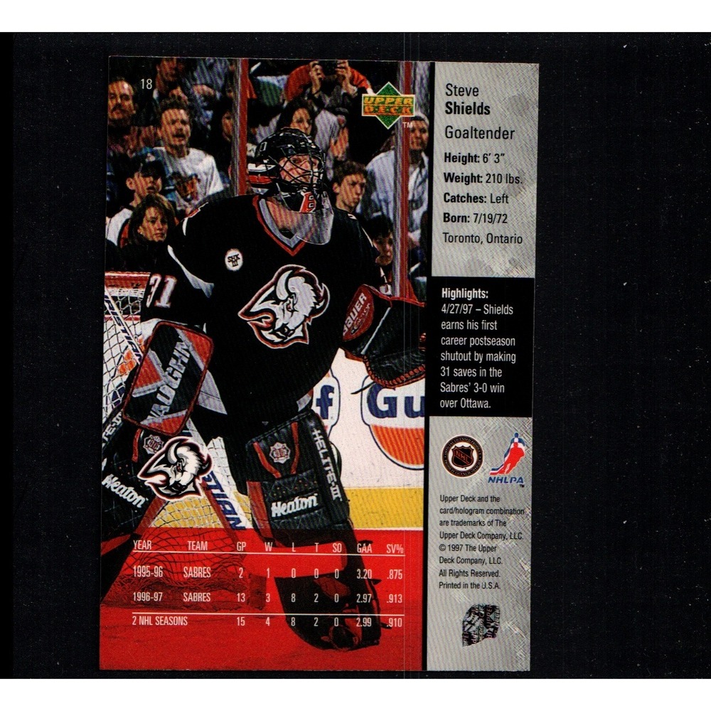 1997-98 Upper Deck #18 Steve Shields